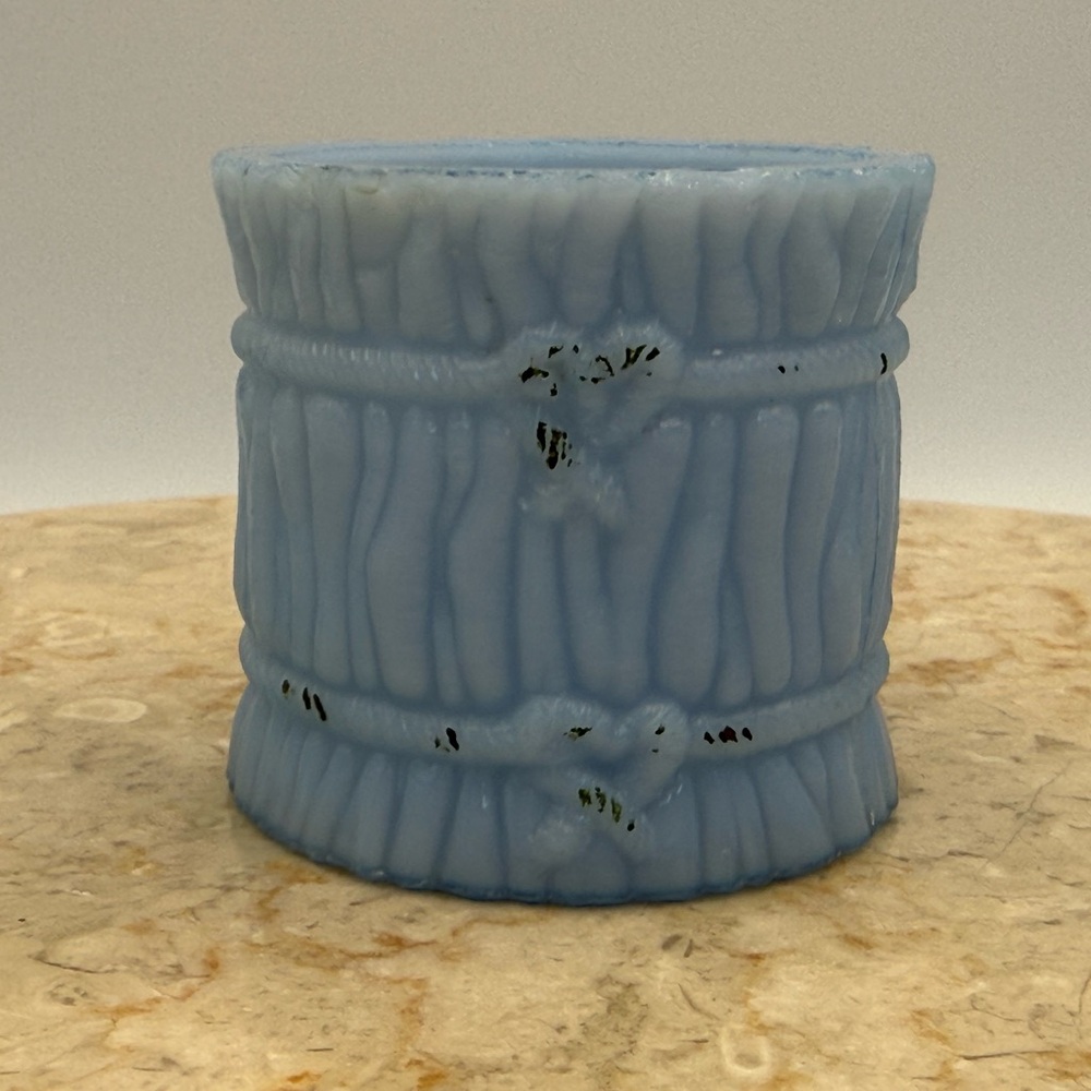 Rare  Eagle Glass Antique Pale Blue Glass Toothpick / Matchstick Holder. *as is*